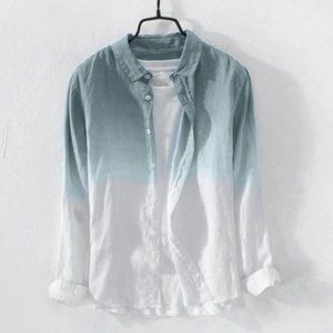 Blue Gradient Linen Shirt
